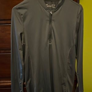 Under Armor gray three quarter zip pullover